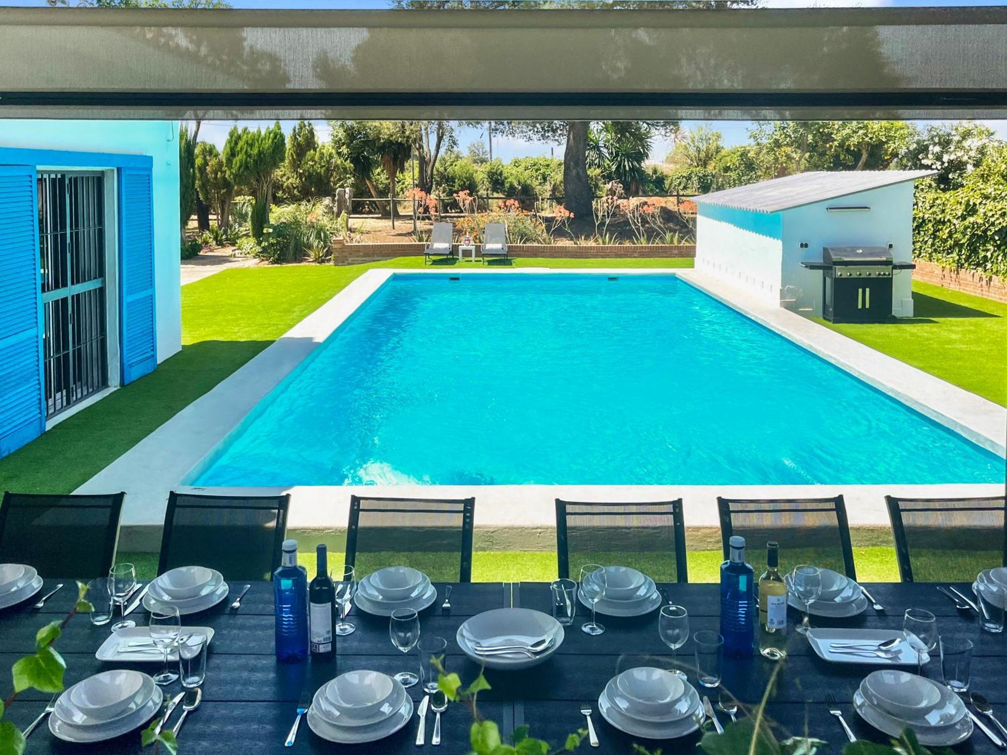 Villa San Patricio I Piscina Privada I Jacuzzi Spa I Bbq I Ps5 I Aire Acon I 3000M2 I 5Min-Centro Jerez de la Frontera Extérieur photo